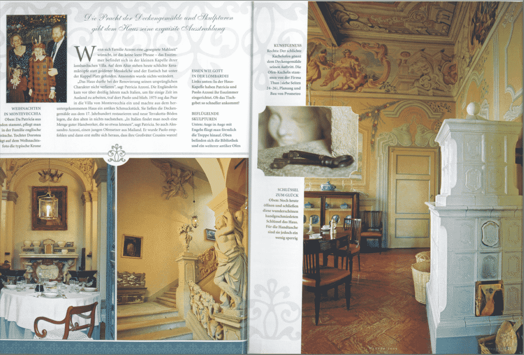Wohnen Träume, Winter 2005 – Le stufe in maiolica nella Villa di Montevecchia